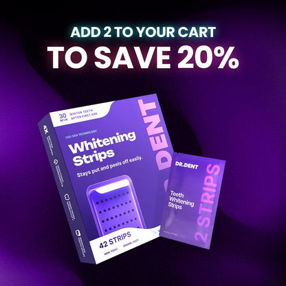 Elevate Your Smile with DRDENT Purple Teeth Whitening Strips - 7/21 Sessions for a Radiant, Enamel-Safe Shine - Perfect for Sensitive Teeth!