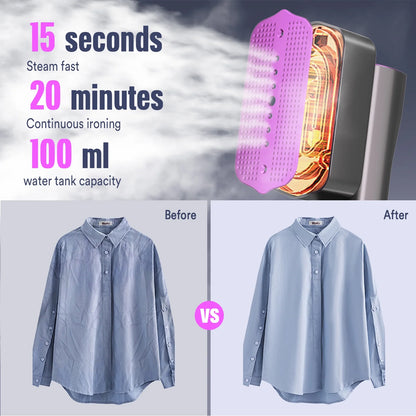Ultimate 2-in-1 Portable Travel Steamer & Iron with 3 Adjustable Steam Levels for Effortless Garment Care