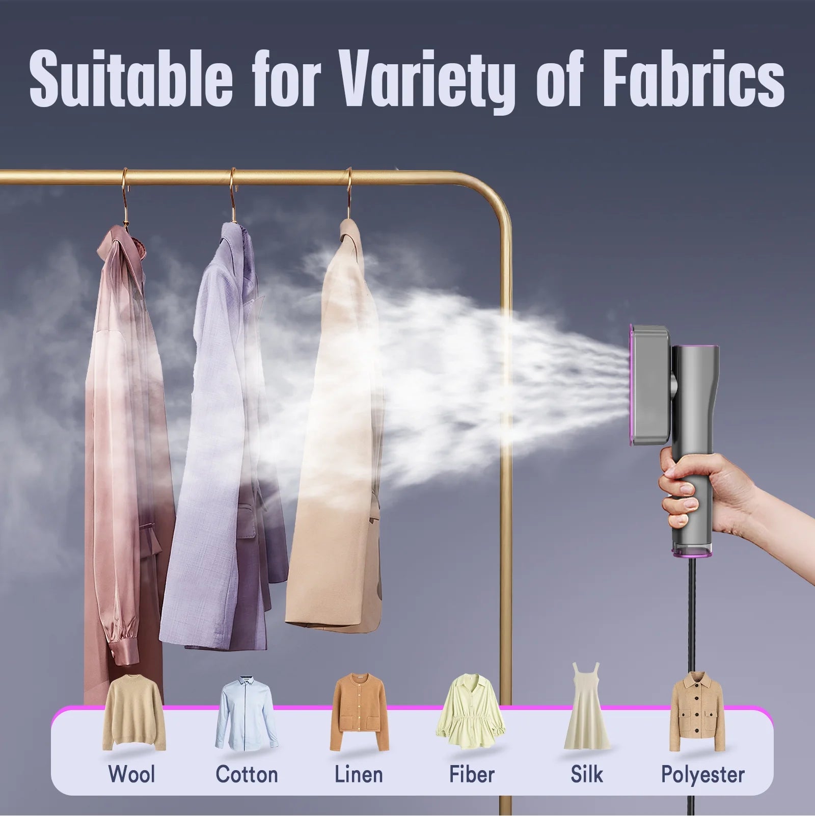 Ultimate 2-in-1 Portable Travel Steamer & Iron with 3 Adjustable Steam Levels for Effortless Garment Care