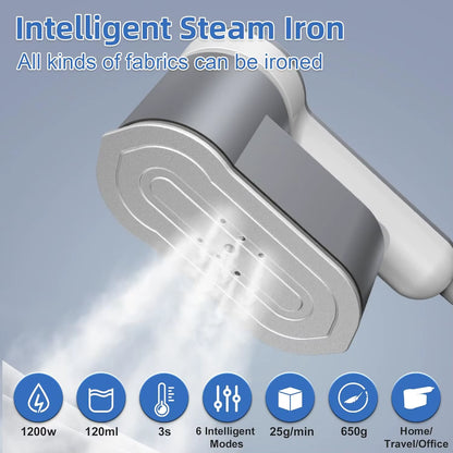 Revolutionary Portable Steam Iron with LCD Display - The Ultimate Travel Companion for Effortless Garment Care