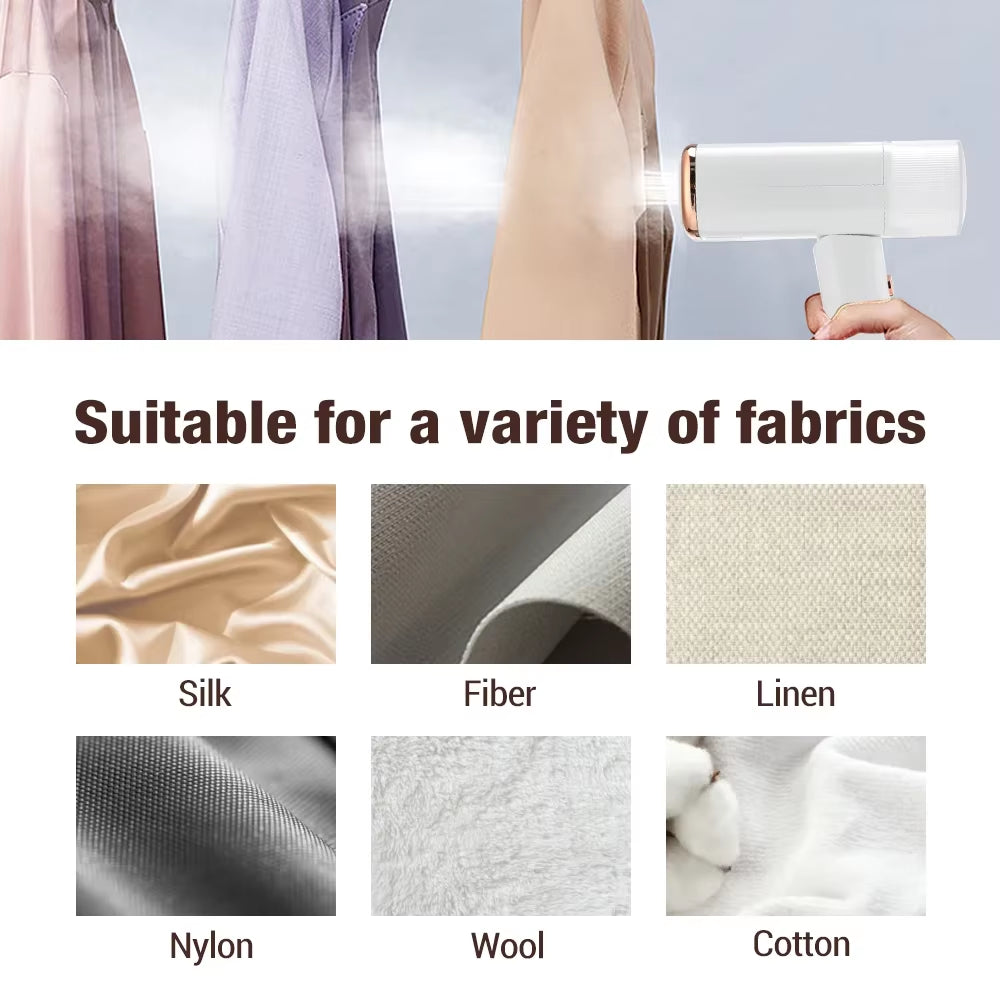 Transform Your Wardrobe with the 130Ml Handheld Fabric Steamer - Fast-Heat 1000W for Effortless Ironing at Home and On-the-Go