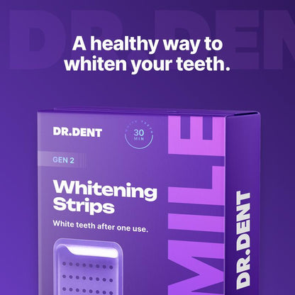 Elevate Your Smile with DRDENT Purple Teeth Whitening Strips - 7/21 Sessions for a Radiant, Enamel-Safe Shine - Perfect for Sensitive Teeth!