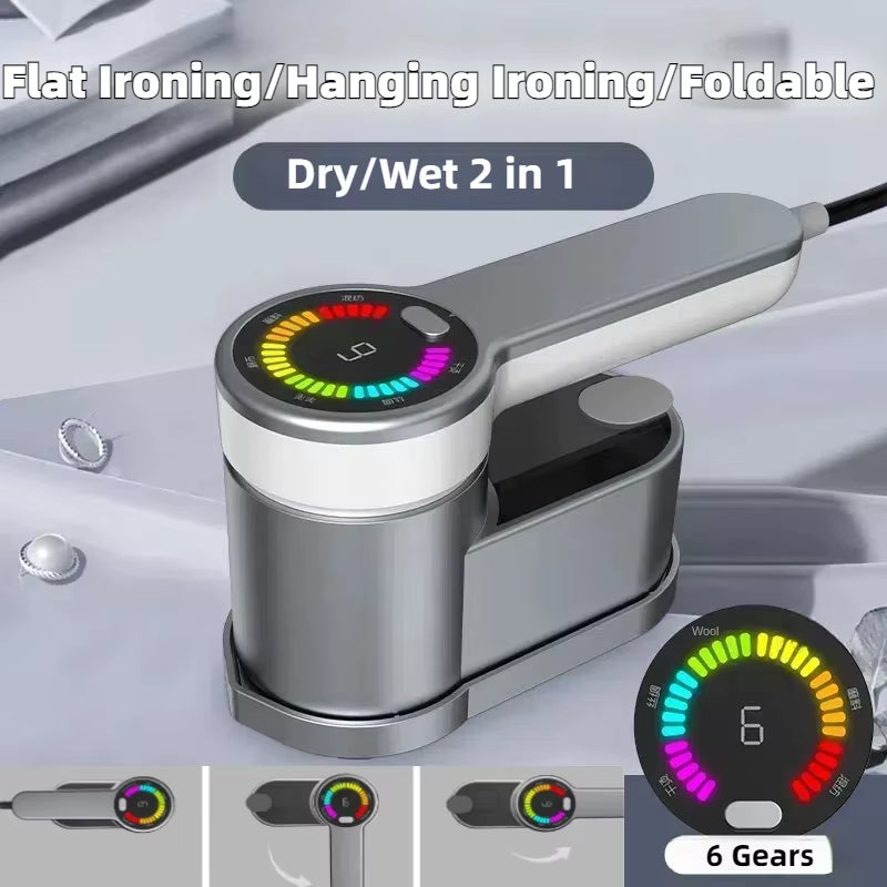 Revolutionary Portable Steam Iron with LCD Display - The Ultimate Travel Companion for Effortless Garment Care